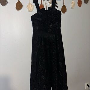 Elegant Black Flower Dress